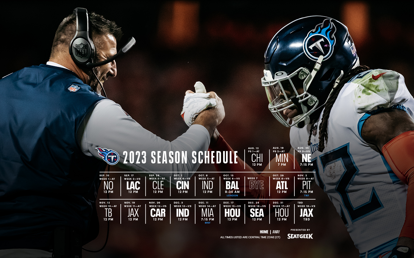 2019 Tennessee Titans Schedule: Downloadable Wallpaper