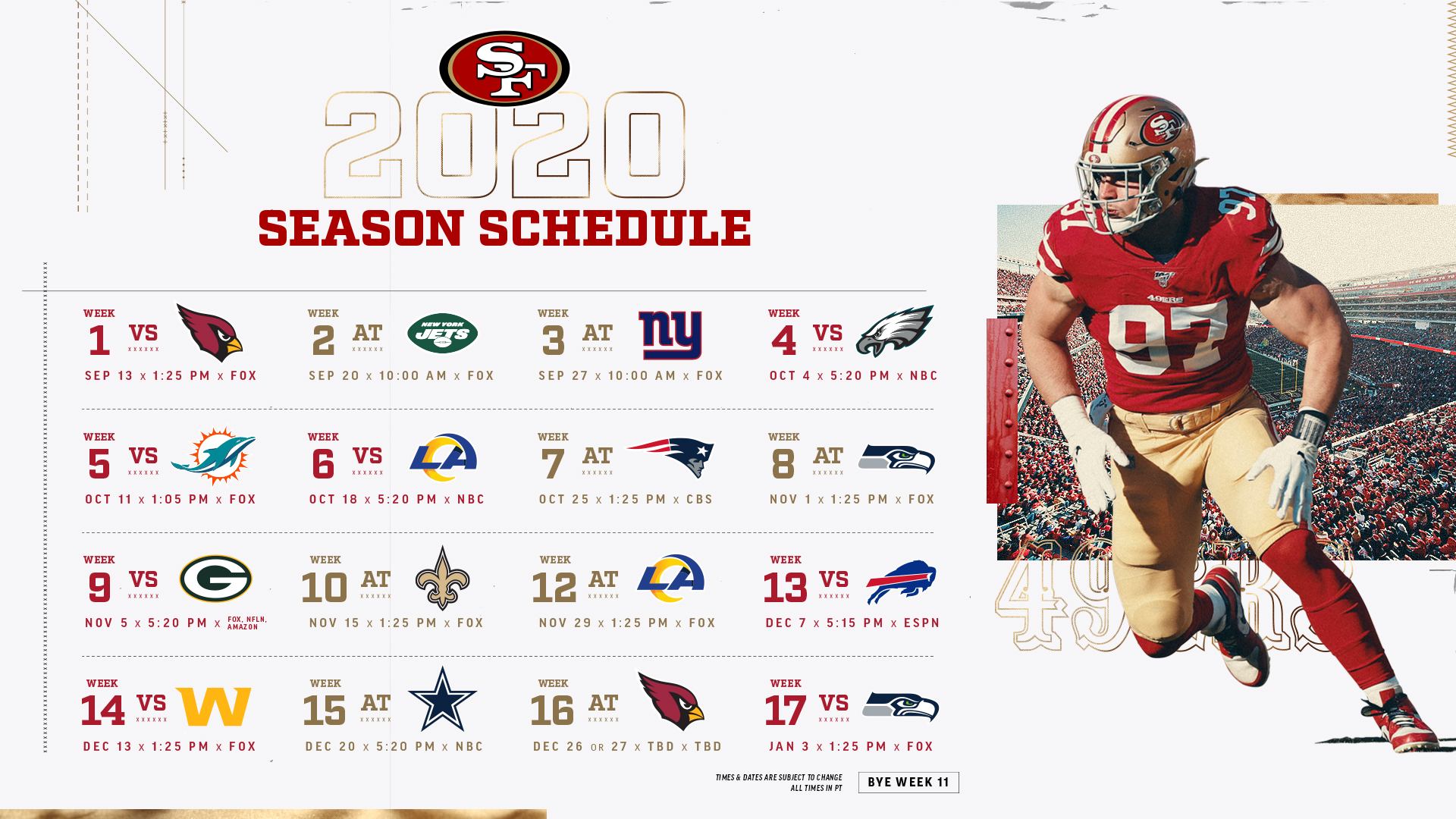 49ers 2020 schedule wallpaper