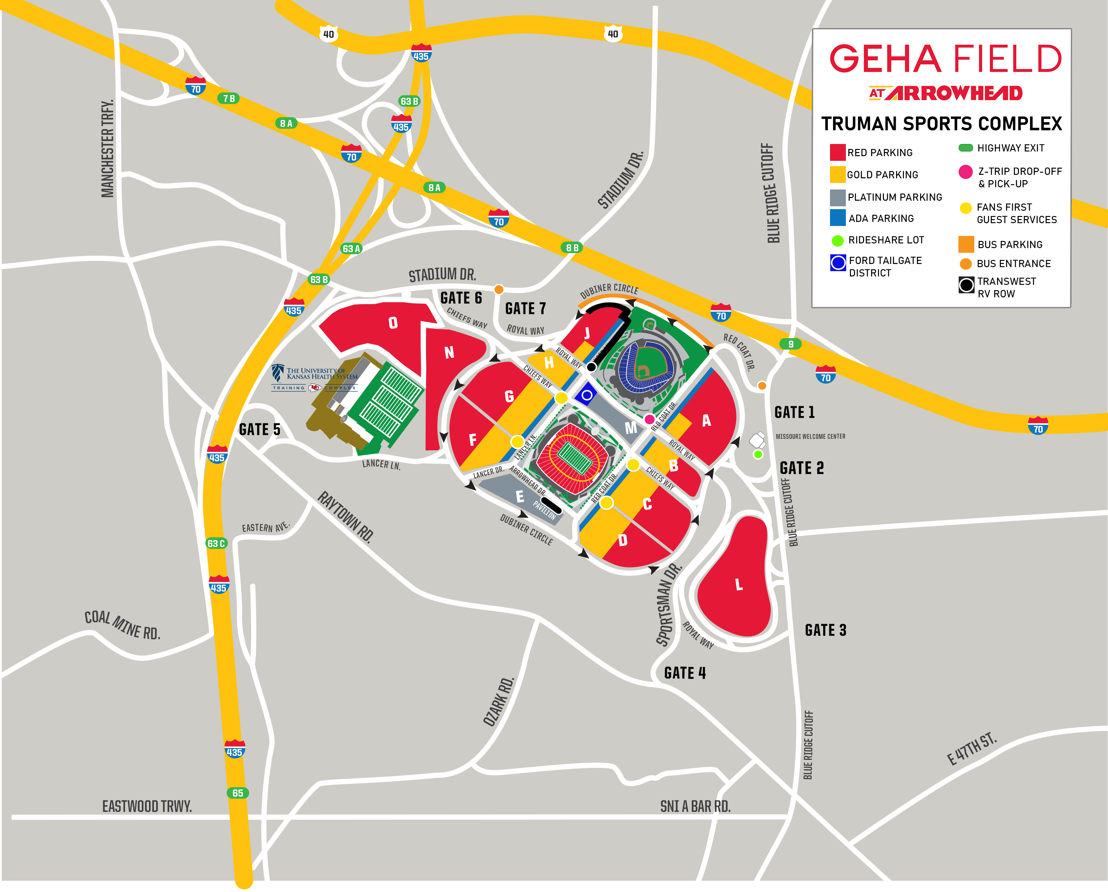 Chiefs Parking & Tailgating - Directions & Maps | Kansas City Chiefs - Chiefs.com