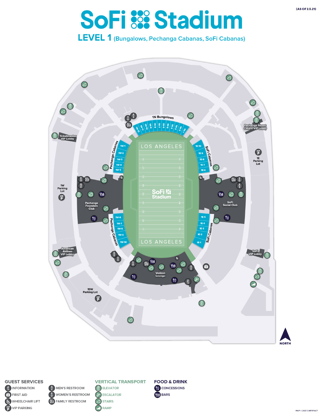 Sofi Stadium Entry Map