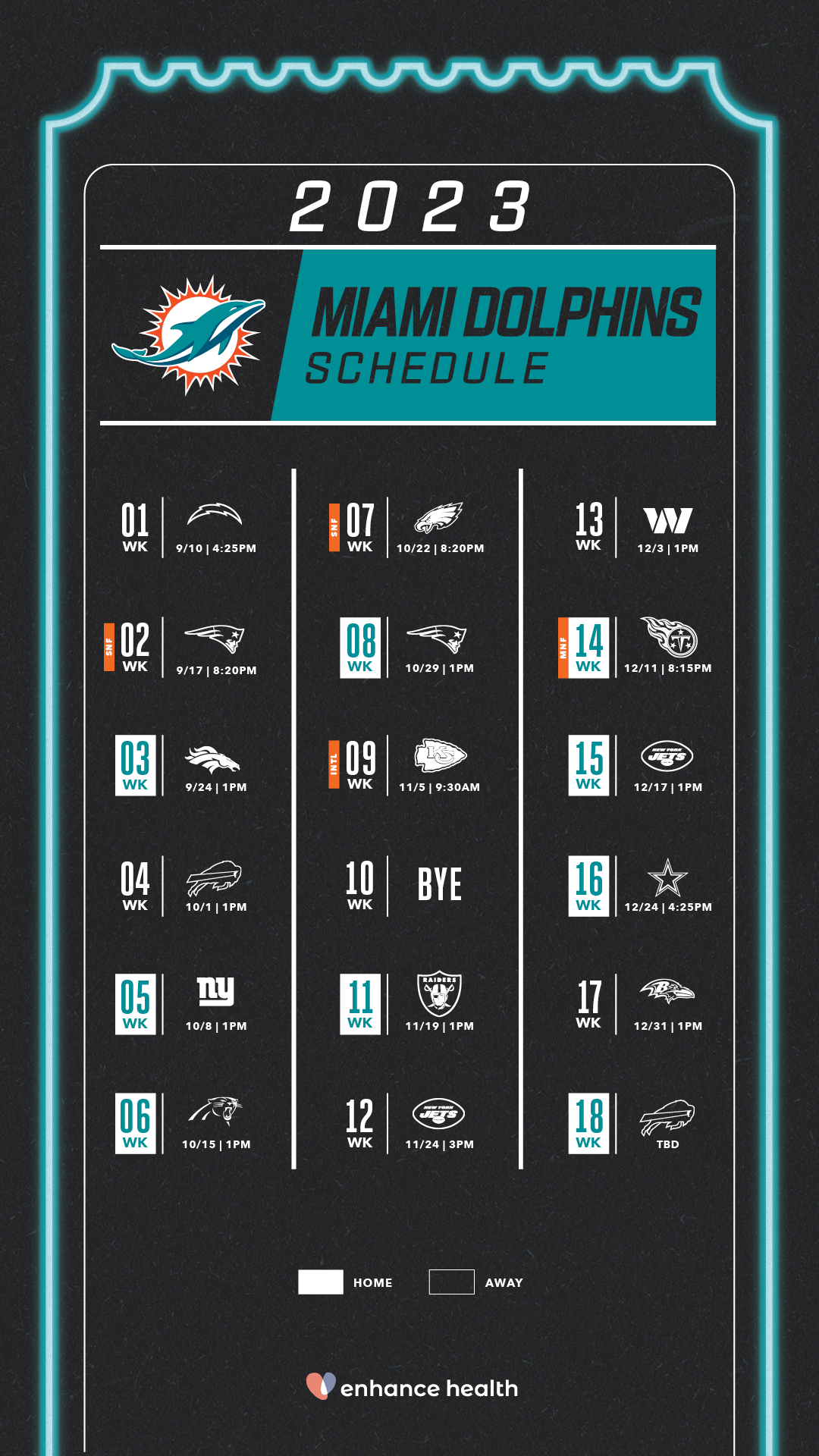 miami dolphins schedule wallpaper