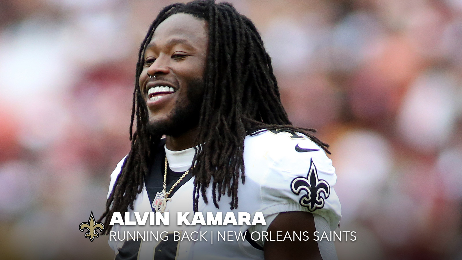 Mark Ingram, Alvin Kamara, Deuce McAllister do Saints chant