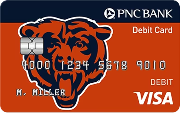 image of a bears pnc debit card