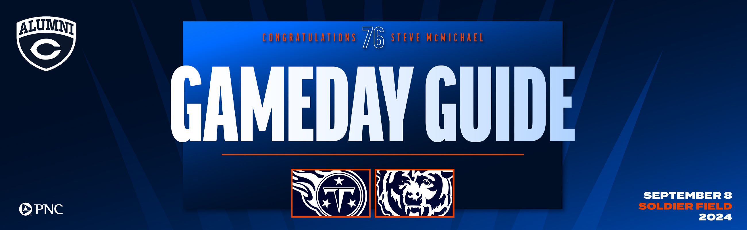 Gameday Guide - Tennessee Titans vs. Chicago Bears - September 8th, 2024 at Soldier Field - Brought to you by PNC