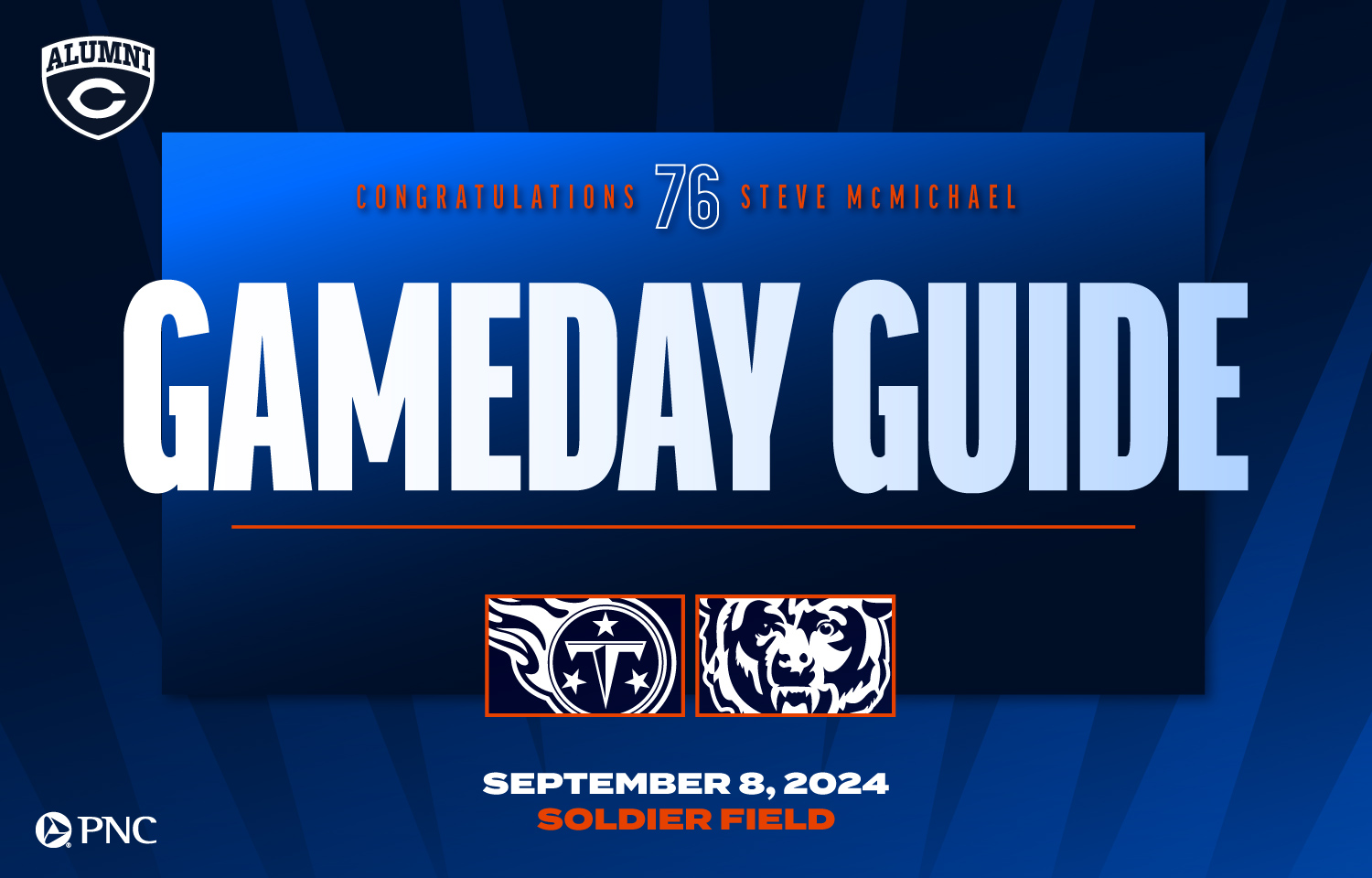 Gameday Guide - Tennessee Titans vs. Chicago Bears - September 8th, 2024 at Soldier Field - Brought to you by PNC