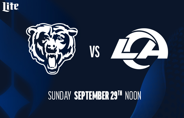 Gameday Guide - Los Angeles Rams vs. Chicago Bears - September 29th, 2024 at Soldier Field - Brought to you by Miller Lite