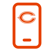 icon depicting a mobile phone with the Bears C logo