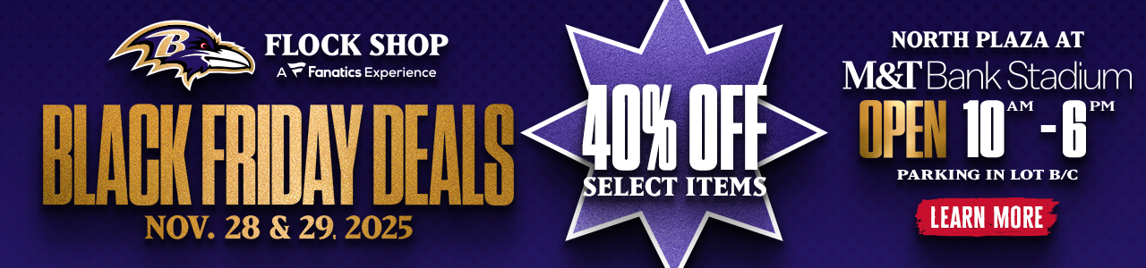 Black Friday Baltimore Ravens Promotion Banner