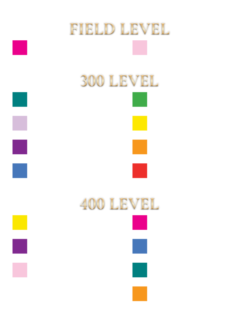 Saints Suites Map Legend