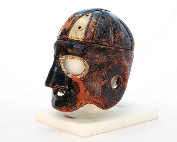 image: News HOF 16 Most Unusual ArtifactsSkeletons_Cleveland_Helmet-jpg635037907178764050