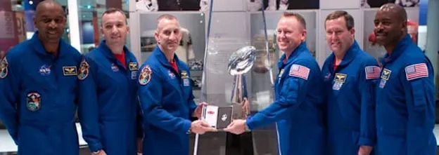 image: News NASA crew presents Super Bowl coin to Hall of Fame
