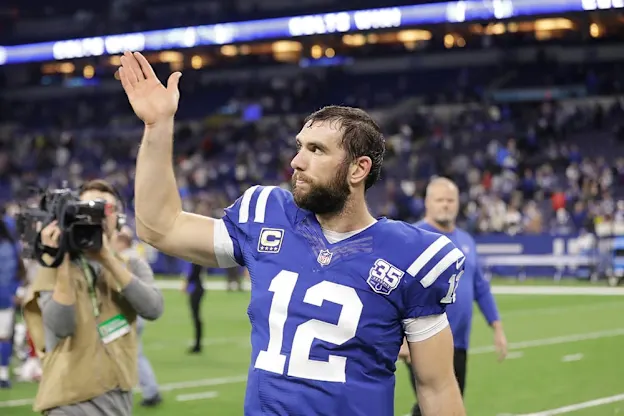 image: News Analysis: Did Andrew Luck exceed hype or fall short?Entering the 2012 NFL Draft, many considered Stanford quarterback Andrew Luck the finest prospect at the position since Peyton Manning. Other invoked the name of another Cardinal standout: John Elway.