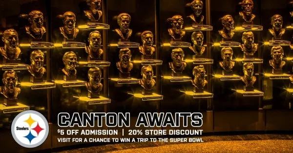 image: News Pittsburgh Steelers Fans Visiting NE Ohio This Week Can Enjoy Discounted AdmissionSteelers2019TW