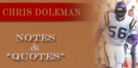 image: News Chris Doleman notes & quotes