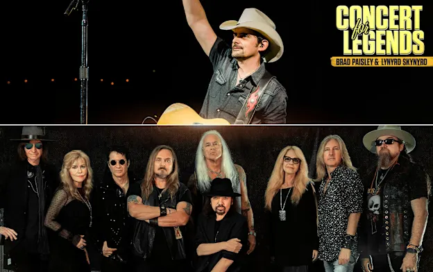 image: News Brad Paisley and Lynyrd Skynyrd to Co-Headline 2021 Concert for Legends Presented by FordConcert4Legends_1050x660