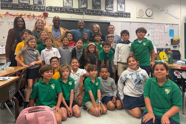 image: News Teacher wins initial 'Awards of Character' recognitionPinecrest (Florida) Elementary School third grade teacher Mary Crippen has been recognized for her efforts and creativity in the classroom as the initial Pro Football Hall of Fame Awards of Character recipient.
