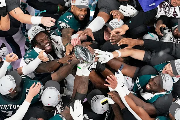 image: News Top photos of 2024 NFL season revealed in Pro Football Hall of Fame’s annual contestDavid Phillip, Associated Press, “Victory” photo, Philadelphia Eagles vs. Kansas City Chiefs, Feb. 9, 2025.