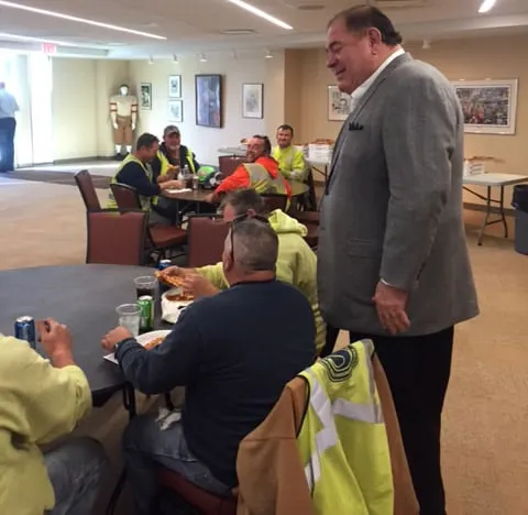 image: News Hall of Fame Officials Thank HOF Village Contruction WorkersBaker
