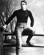image: Football History Page Nov 12 Birth of pro footballWilliam Heffelfinger posing as an AAA player in 1882