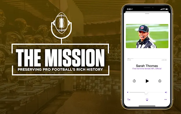 image: News The Mission Featuring Sarah Thomas, NFL OfficialSarahThomasFeature_1050x660_Logo