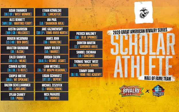 image: News Hall, Great American Rivalry Series Announce Inaugural 'Scholar-Athlete Hall of Fame Team'SAHOFTeam