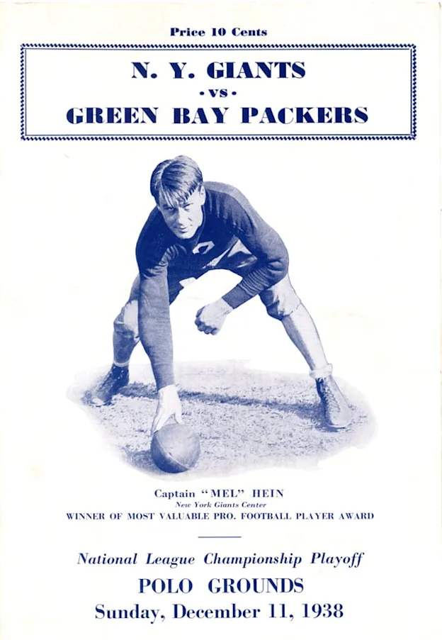 image: News Program Cover from 1938 NFL Championship