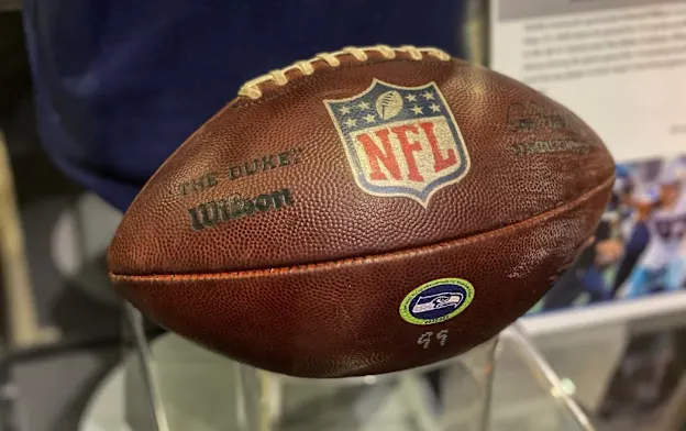 image: News Russell Wilson Milestone Game Ball Now in CantonWilsonBall1050