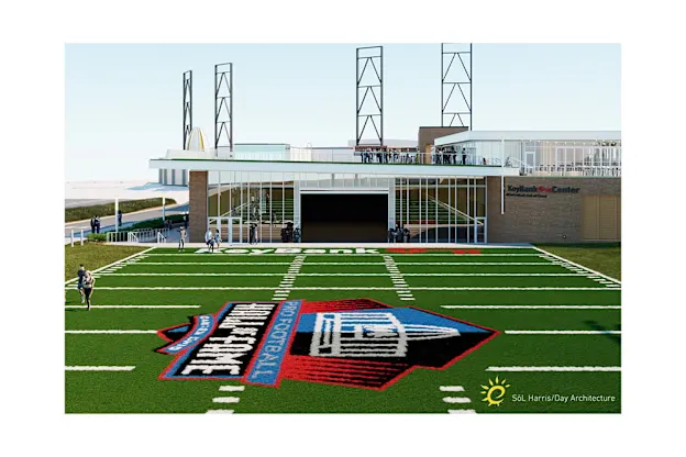 image: News Pro Football Hall of Fame, KeyBank agree on naming rights deal for new event centerRendering of the future KeyBank Center at the Pro Football Hall of Fame.