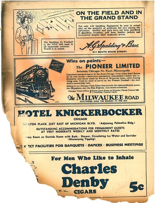 image: Football History Page 1932 Playoff Game Program32_Program-p4