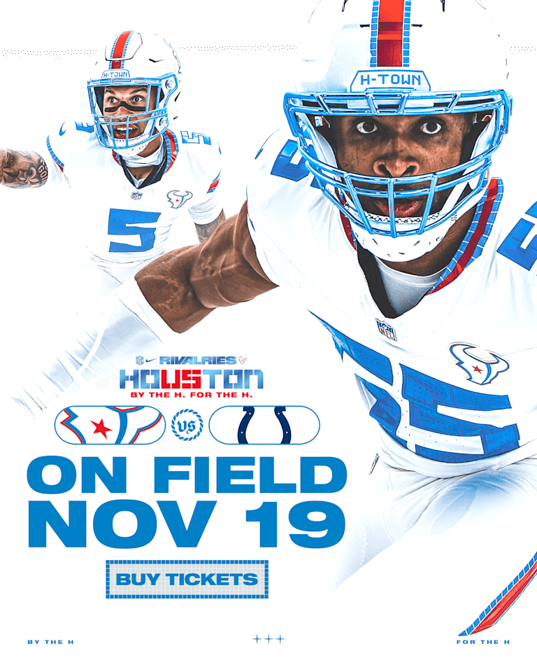 Texans vs Colts - On Field Nov 19 - Buy Tickets
